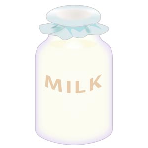 0120「ミルク」無料イラスト