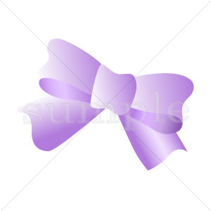 0161「リボン（紫）」イラスト