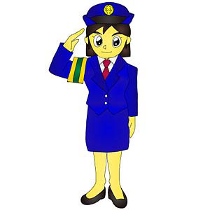 0021「女性の警官」イラスト